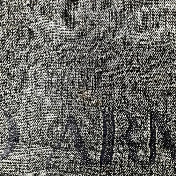 Auth GIORGIOARMANI - Gray Dark Gray Silk Scarf - Picture 3 of 6